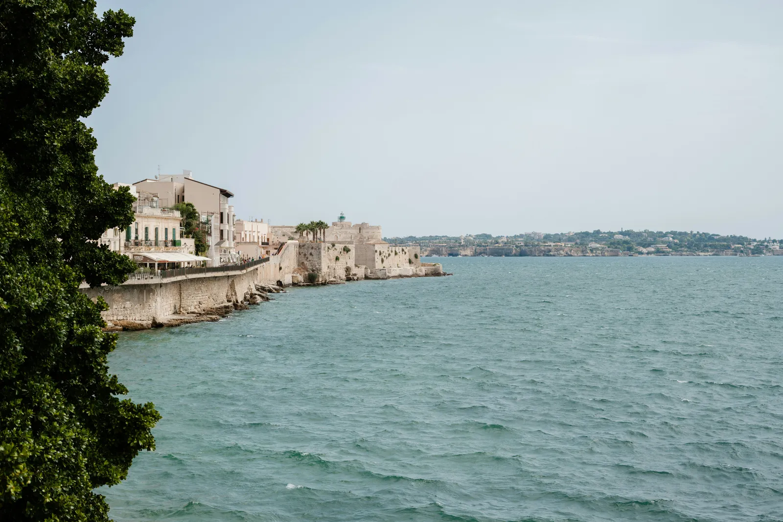 Historic buildings along the rocky Stone Town seafront